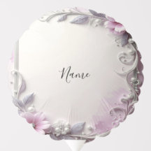 Pink Floral Frame Balloon