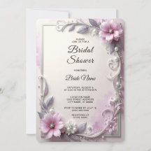 Pink Floral Frame Bridal Shower