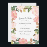 Pink Floral Frame Elegant Spanish Wedding Save The Date<br><div class="desc">Elegant floral wedding Spanish Save the Date featuring the message "Reserva la Fecha" along with border of watercolor painted tulips in a romantic blush pink and some greenery.  This lovely Spanish Save the Date is great for a spring or summer wedding.</div>