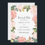 Pink Floral Frame Elegant Spanish Wedding Save The Date<br><div class="desc">Elegant floral wedding Spanish Save the Date featuring the message "Reserva la Fecha" along with border of watercolor painted tulips in a romantic blush pink and some greenery.  This lovely Spanish Save the Date is great for a spring or summer wedding.</div>