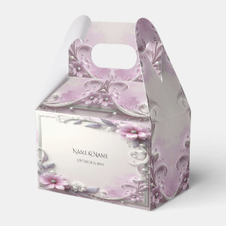 Pink Floral Frame Favor Box