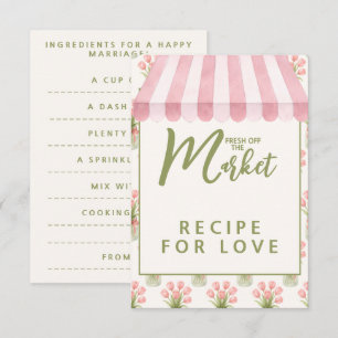 Pink Floral Fresh Off The Market Bridal Shower Enclosure Card