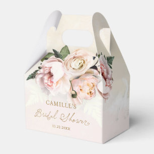 Pink Floral Garden Bridal Shower Favour Boxes
