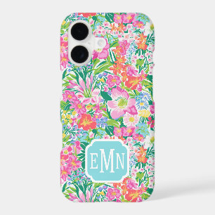 Pink Floral Garden Monogrammed
