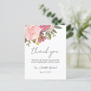 Pink Floral Garden Spring Bridal Shower Postcard