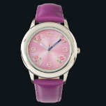 Pink Floral Girls Watch With Roses<br><div class="desc">Make every moment bloom with this adorable pink floral girls watch. Featuring a soft pink dial decorated with delicate roses and paired with a stylish purple strap, this charming timepiece is perfect for little princesses. Ideal as a birthday gift, holiday surprise, or special reward, it combines elegance, fun, and everyday...</div>