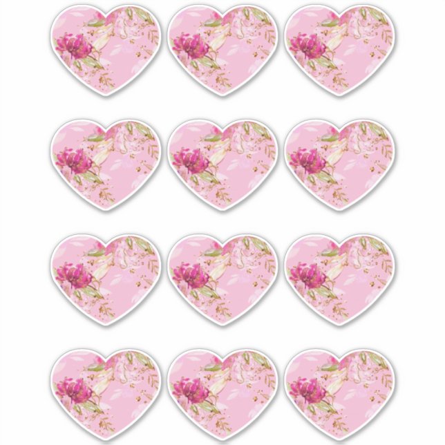 Pink Floral Heart (Front)