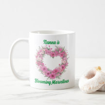 Pink Floral Heart Personalised