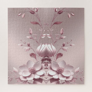 Pink Floral Jigsaw Puzzle