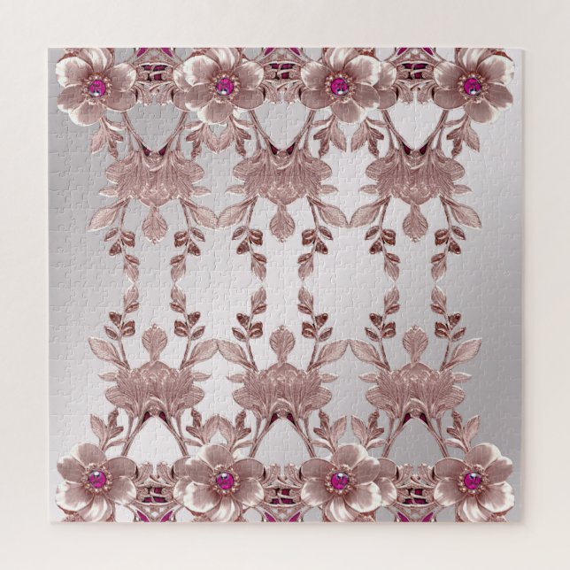 Pink Floral Jigsaw Puzzle (Vertical)