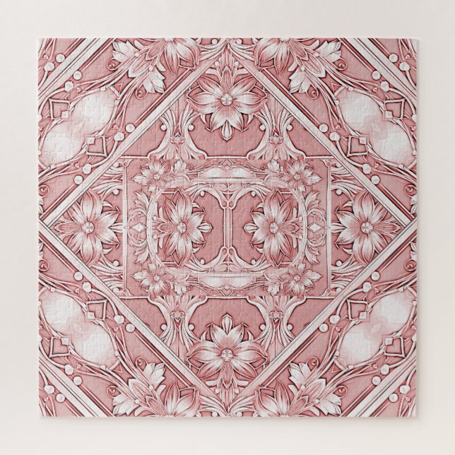 Pink Floral Jigsaw Puzzle (Vertical)