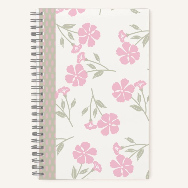 Pink Floral Journal – Pretty Flower Notebook (Front)