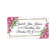 Pink Floral Label