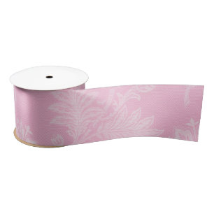 Pink Floral Lace Bridal Shower Satin Ribbon