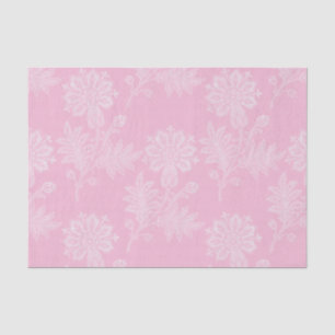 Pink Floral Lace Bridal Shower Tissue Paper