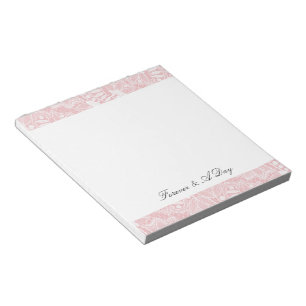 Pink Floral Lace Notepad