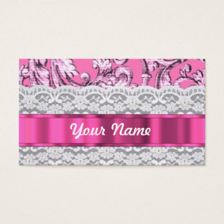 Pink floral lace pattern