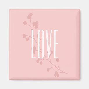 Pink Floral Love Magnet