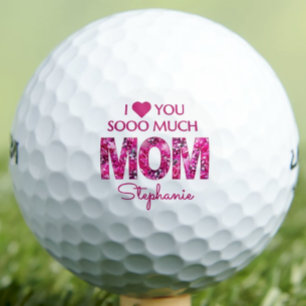 Pink Floral Love Mum – Custom Gift Mother’s Day Golf Balls