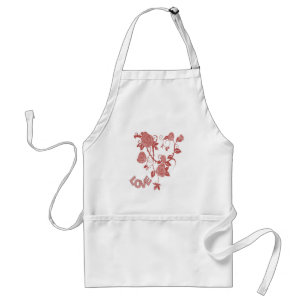 Pink Floral Love Standard Apron