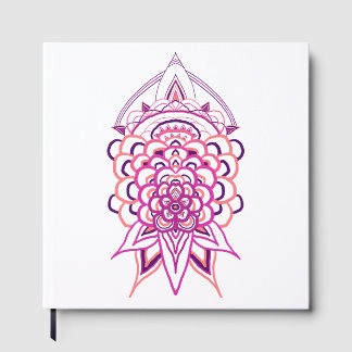 Pink Floral Mandala Guest Book | Boho Wedding & Br