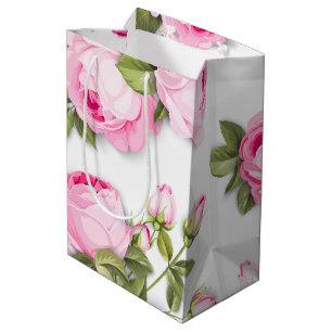   Pink Floral   Medium Gift Bag