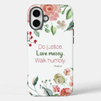 Pink Floral Micah 6:8 Do Justice