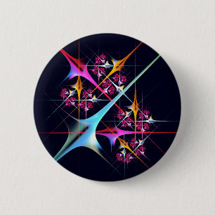 Pink Floral Modern Abstract Art Color Pattern #01 6 Cm Round Badge