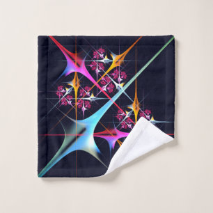 Pink Floral Modern Abstract Art Color Pattern #01 Wash Cloth