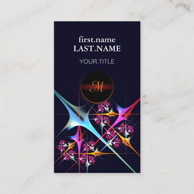 Pink Floral Modern Abstract Art Colour Pattern #01 Business Card (Front)