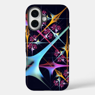 Pink Floral Modern Abstract Art Colour Pattern #01 iPhone 16 Case