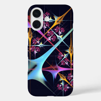 Pink Floral Modern Abstract Art Colour Pattern #01 iPhone 16 Case