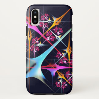Pink Floral Modern Abstract Art Colour Pattern #01 iPhone X Case