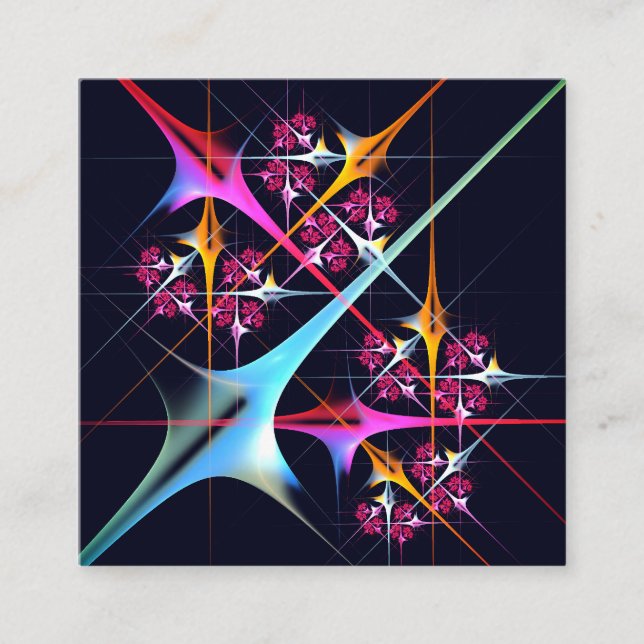 Pink Floral Modern Abstract Art Colour Pattern #01 Enclosure Card (Front)