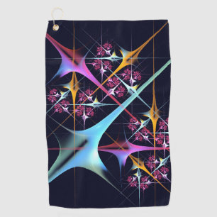 Pink Floral Modern Abstract Art Colour Pattern #01 Golf Towel