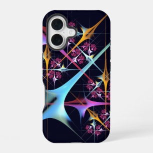 Pink Floral Modern Abstract Art Colour Pattern #01 iPhone 16 Case