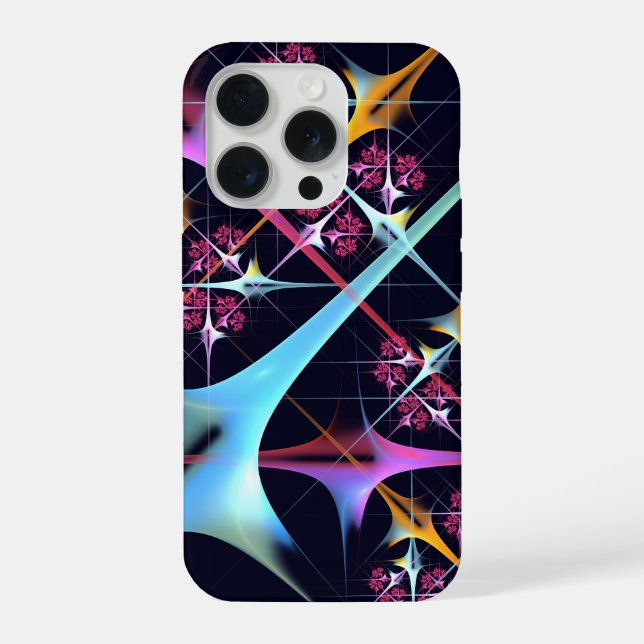 Pink Floral Modern Abstract Art Colour Pattern #01 iPhone Case (Back)