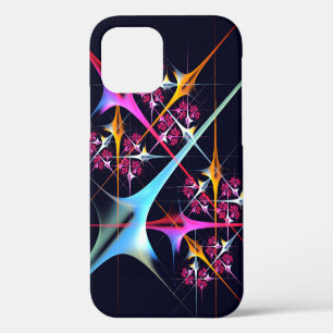 Pink Floral Modern Abstract Art Colour Pattern #01 iPhone 12 Case