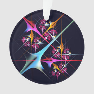Pink Floral Modern Abstract Art Colour Pattern #01 Ornament