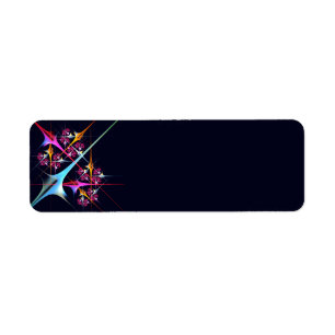 Pink Floral Modern Abstract Art Colour Pattern #01 Return Address Label