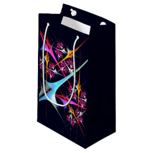 Pink Floral Modern Abstract Art Colour Pattern #01 Small Gift Bag