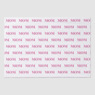 Pink Floral MOM Lettering Pattern Tissue Paper