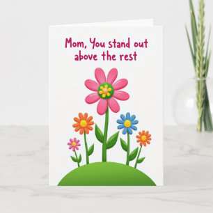 Pink Floral Mom Standout Card