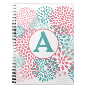 Pink Floral Monogram Notebook