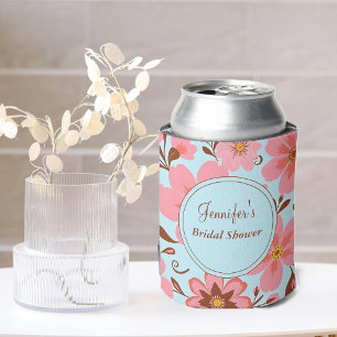 Pink Floral Mood – Pastel Vibes-Retro Flowers Can Cooler
