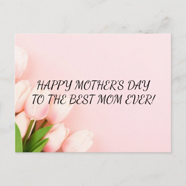 Pink floral mother's day card (Front)