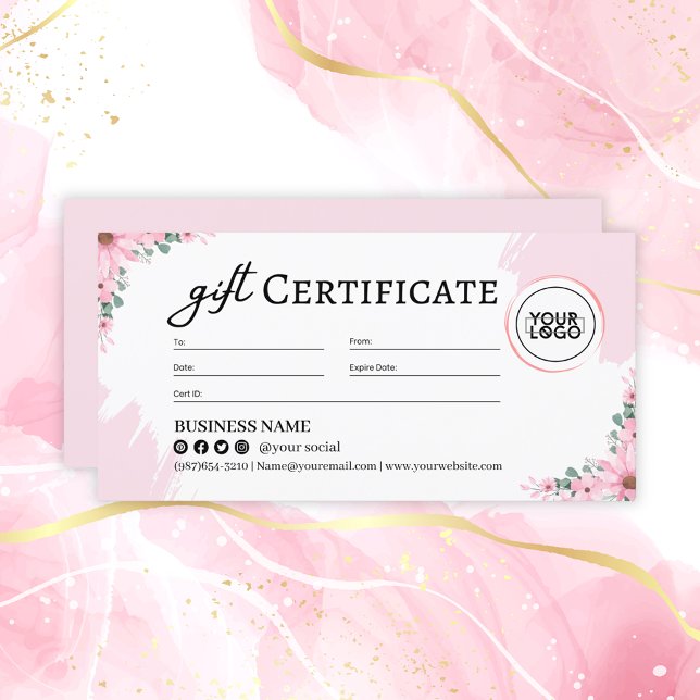Pink Floral Mother's Day Gift Certificate (Creator Uploaded)