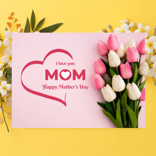 Pink floral Mother's Day Greeting Card