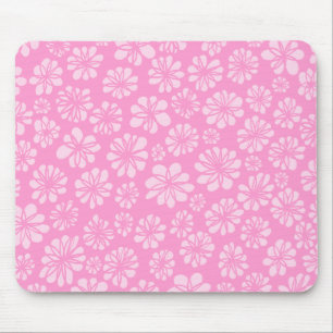 Pink Floral Mouse Pad