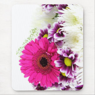 Pink floral mouse pad